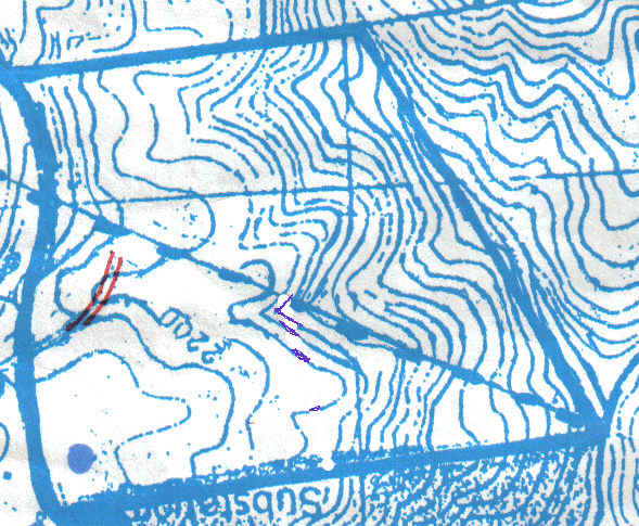 red line indicates second roadway