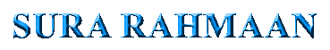 SURA RAHMAAN