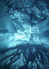 Mount St. Helens during the 1980 eruption.&nbsp; (Click pic for larger image.)