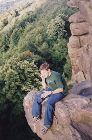 Mike Blaire talking to his girlfriend at the Black Rocks