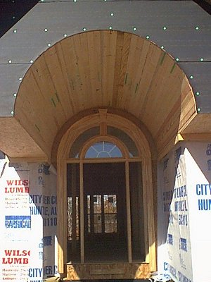 Beautiful Barrel Roof Over Porch!!