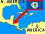 Map showing location of Belize