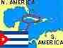 Map showing location of Cuba