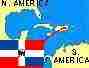 Map showing location of Dominica