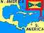 Map showing location of Grenada