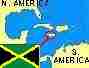 Map showing location of Jamaica