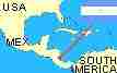 Map showing location of Nicaragua