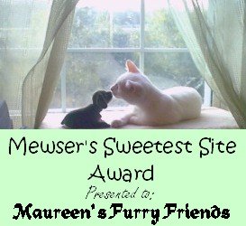Mewser's Sweetest Site Award