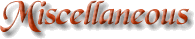 Miscellaneous