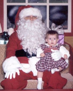 Heather and Santa 1991