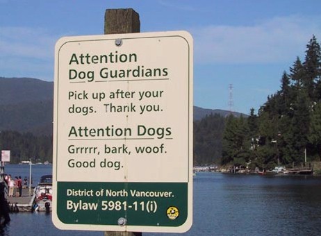 Vancouver Dog Sign