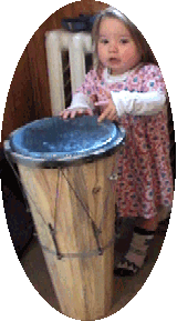 Jordana plays drum