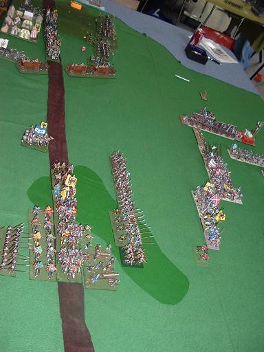DBM 25mm. Medieval Germans vs French Ordinance