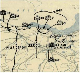 D-Day situation map 6 June 1944
