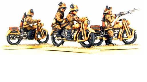 Bersaglieri motorcyclists. 15mm figures from Eureka Miniatures.