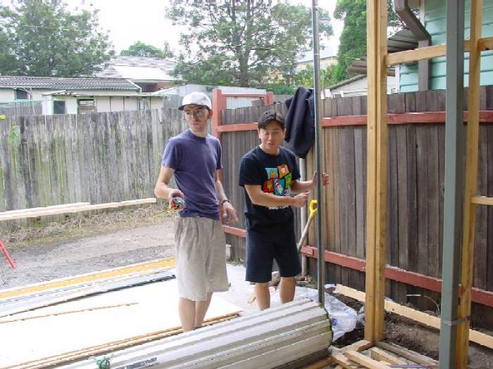 What do we need to put the door up?