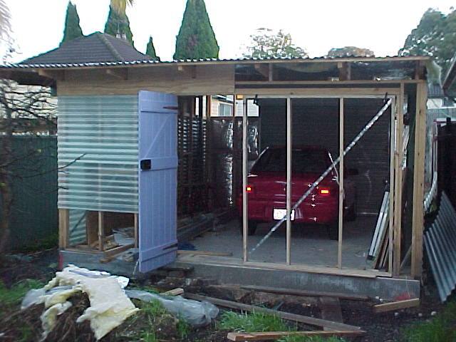 frame for garage back door