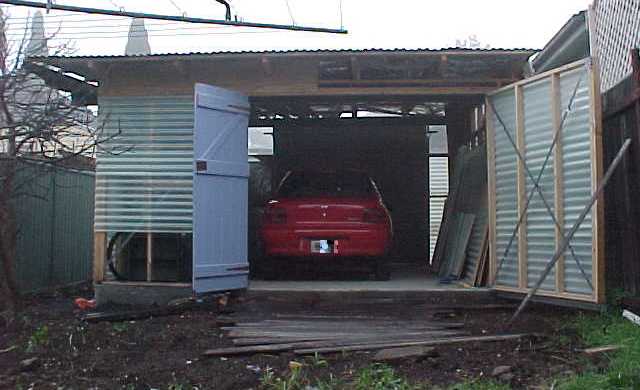 south view of garage