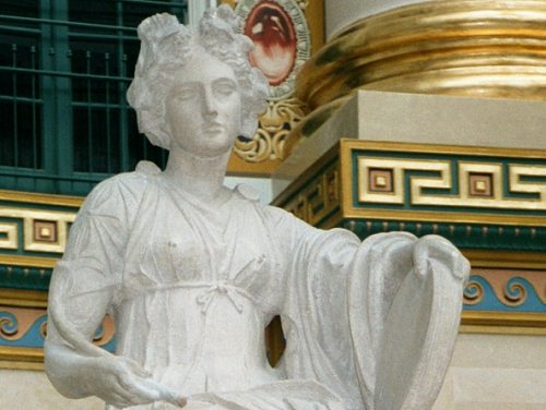 Thalia, the Greek Goddess of Comedy.
