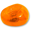 beanless orange chair