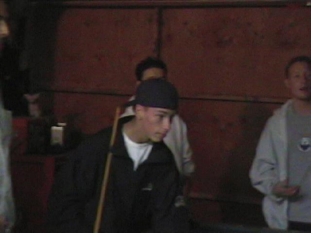 Playing pool.