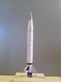 Vanguard TV-0 cardboard model