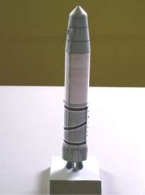 Free paper model of blue streak missile