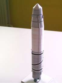 Blue streak rocket paper craft
