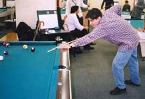 playing pool