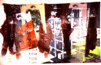 Theatre of Props by Jennifer Schmidt, silk screen 10 x 16