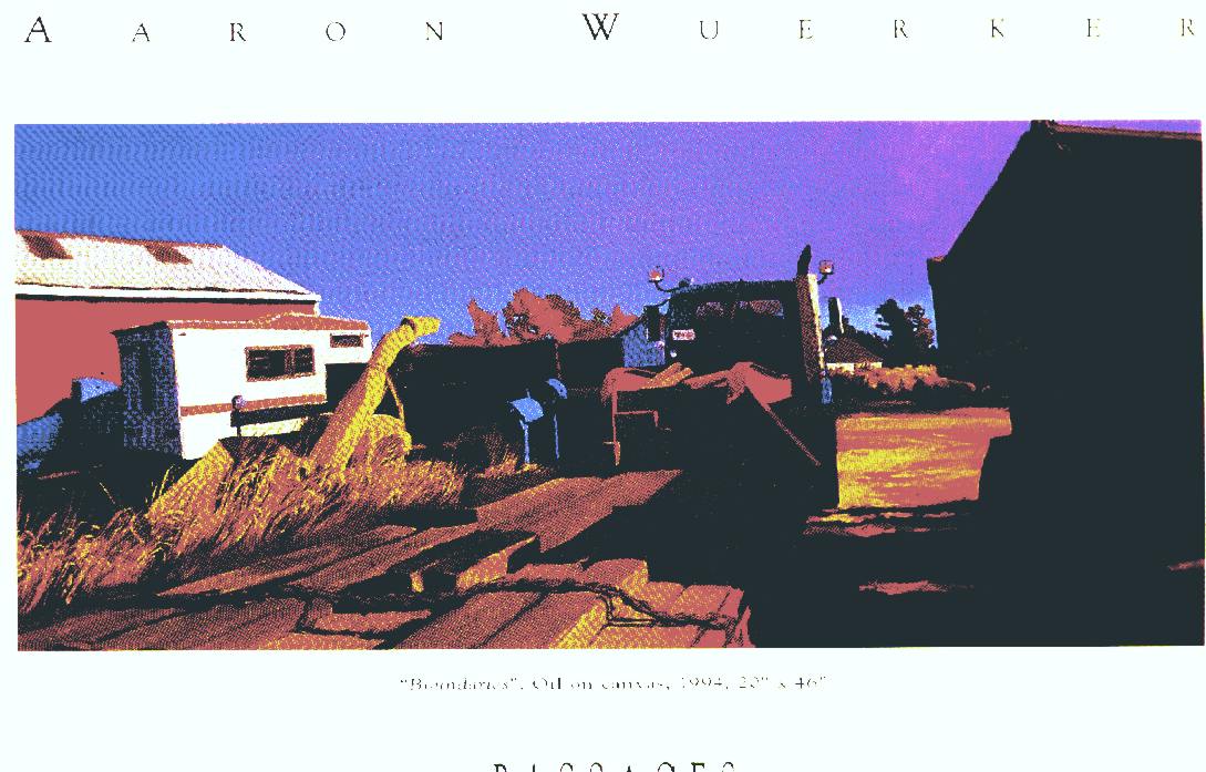 Boundaries - Oil on canvas, 1994, 20 x 40,  Aaron Wuerker