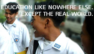 An education like nowhere else. Except the real world.