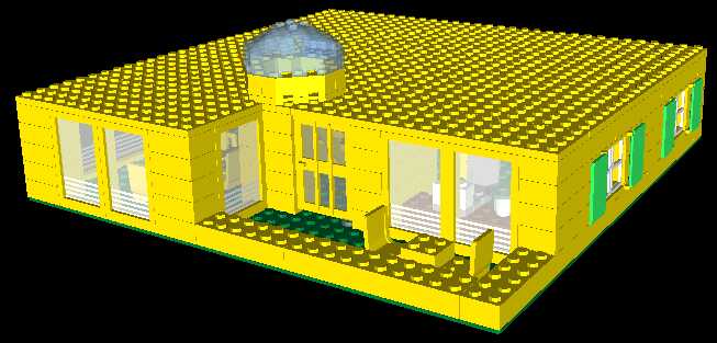 Rear View of Yellow House (note the deck on the right).