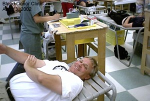 Director Terry Montani at Blind River Blood Drive