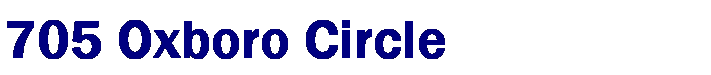 Text Box: 705 Oxboro Circle