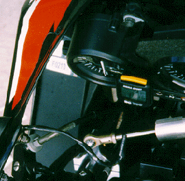 top view of BC700 mounted on dash