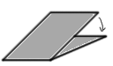 Fold tape in half