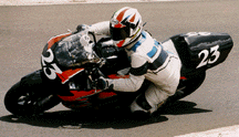 Apex of Turn 1, short track
