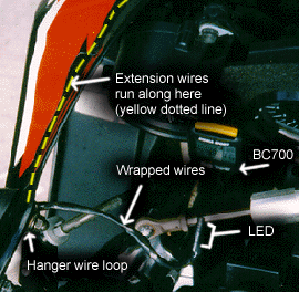 Top view of LED mounting