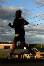 Silhouette of a runner