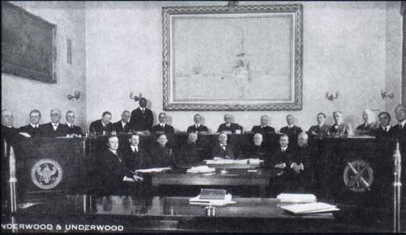 The U.S. Naval Affairs Committee at work on the San Diego proposal in the Committee Room, Washington, D.C.