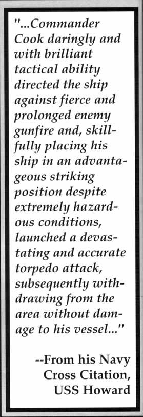 Capt. Lawrence Cook's Navy Cross Citation.