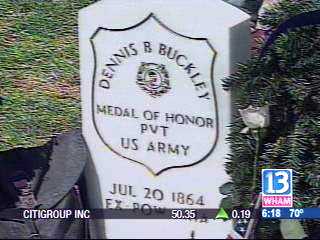 New gravestone for Dennis Buckley in Marietta, GA cemetery 2006
