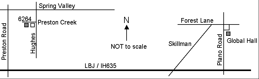 Map to Rhonda Beckman's