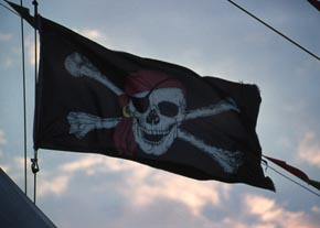 Piratenfahne Skelett