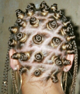 Corn-row & China Bumps Combo Back Top View