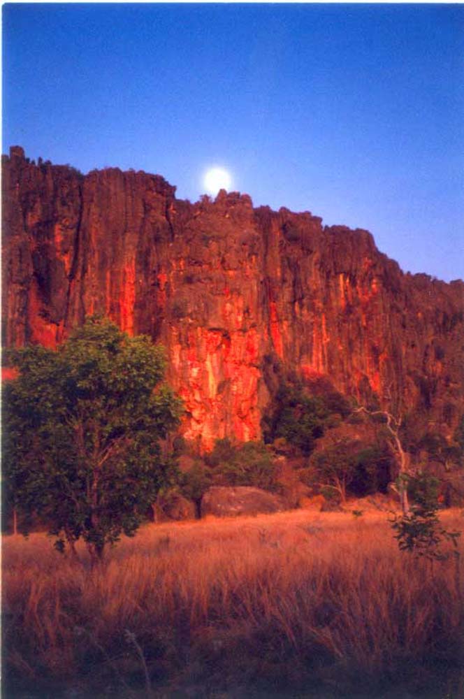 Moonrise over Kimberley cliffs-see also 'STAIRWAY TO THE MOON!'