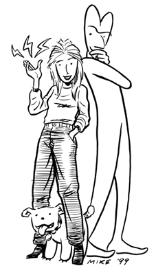 Electric Girl illo Copyright Michael Brennan