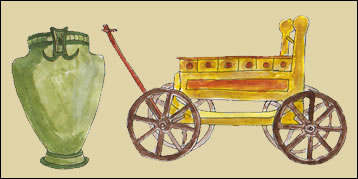 Crátera y carro de la "princesa de Vix"