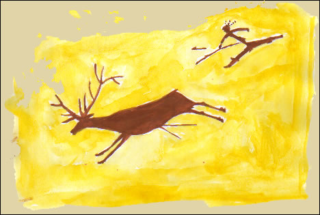 Escena de caza. Arte rupestre levantino